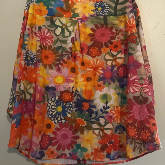 Unbranded Women’s 3/4 Sleeve Vibrant Colors Button Down Linen/Rayon Shirt XL - Picture 5 of 6